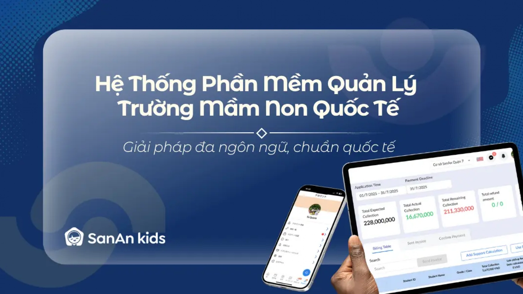 Phần mềm quản lý học sinh mầm non quốc tế
